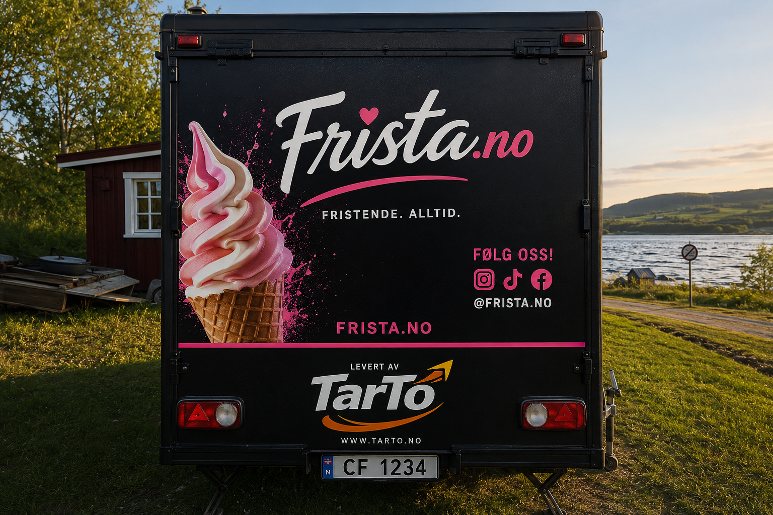 Frista.no vogn ute i felt