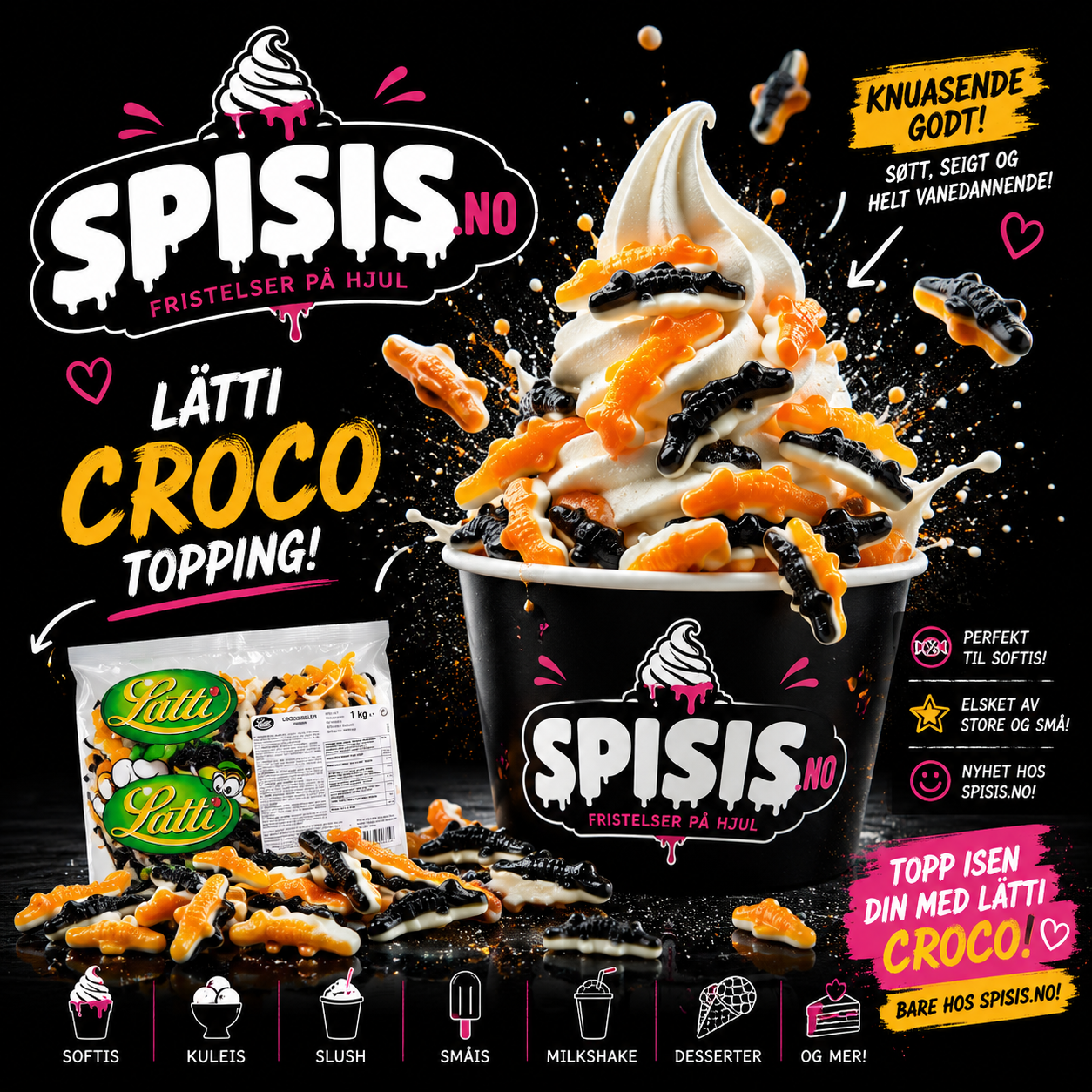 Spisis.no med Lätti Croco topping